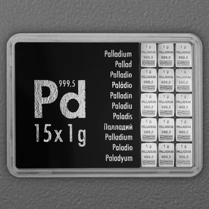 15 x 1g Palladium CombiBar® Tafelbarren