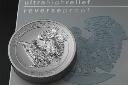 Silbermünze Wedge-tailed Eagle (UHR und Reverse Proof)