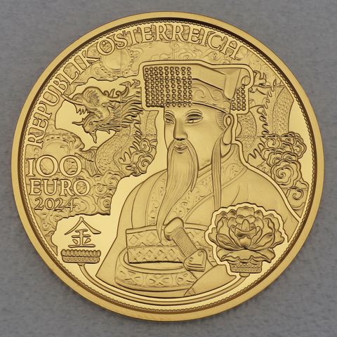 Goldmünze 100 Euro Österreich 2024 - Das Gold Chinas - Die Magie des Goldes