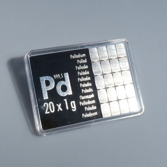 20x1g Palladium CombiBar™ Tafelbarren