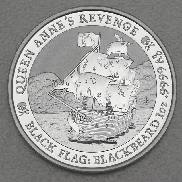 Silbermünze 1oz &quot;Anne&#039;s Revenge - Blackbeard 2019&quot;  Black Flag Serie