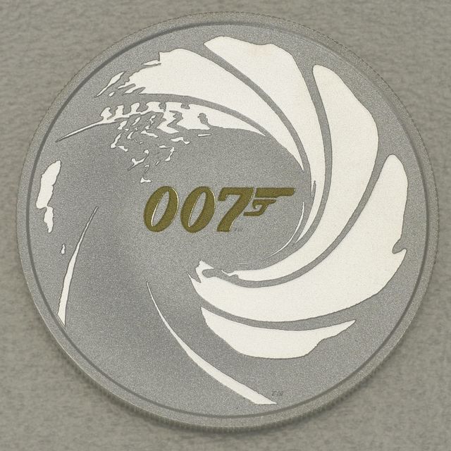 Silbermünze 1oz James Bond 2021 007 coloriert