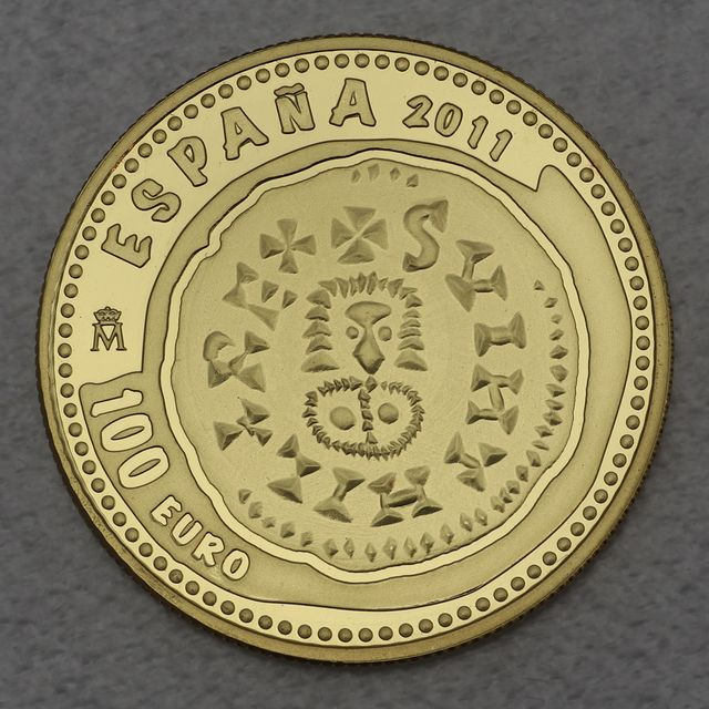 Goldmünze 100 Euro Spanien 2011 Juwelen der Numismatik Westgothen