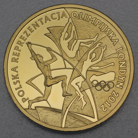 Goldmünze 200 Zloty Polen 2012 - Polnische Olympiamannschaft London