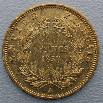 Goldmünze Napoleon III 20 Francs