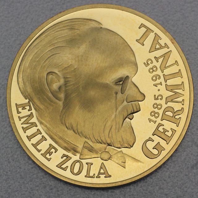 Goldmünze 100 Francs Frankreich 1985 - Emilie Zola