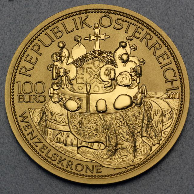 100 Euro Goldmünze Österreich 2011 Die Wenzelskrone Böhmens