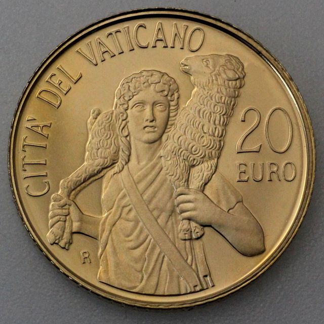 20 Euro Goldmünze Vatikan 2009 Der gute Hirte