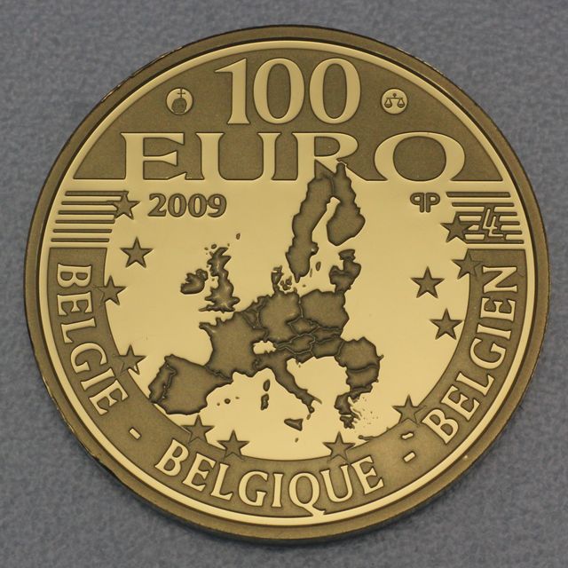 100 Euro Belgien Goldmünze 2009