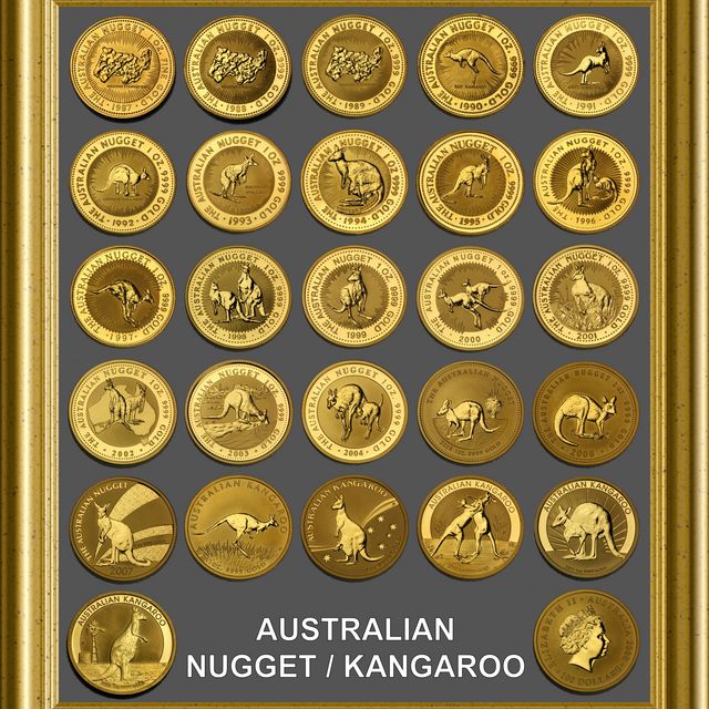 Australische Nugget / Kangaroo Goldmünzen alle Jahrgänge 1987-2012