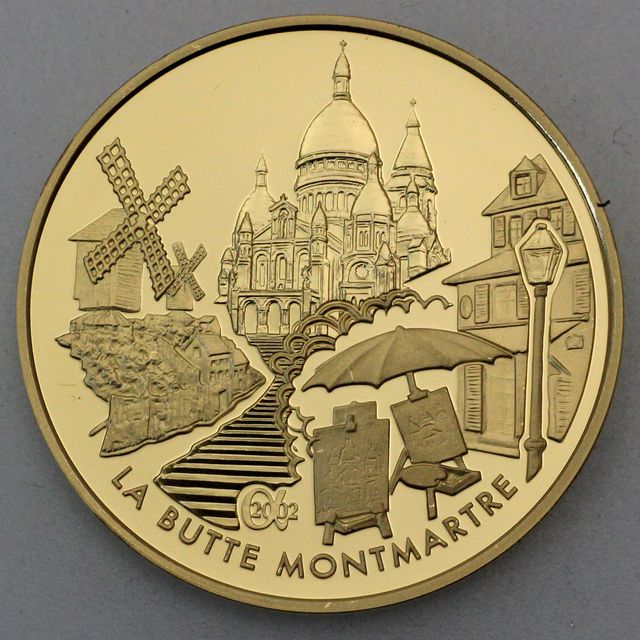 20 Euro Goldmünze Frankreich 2002 La Butte Montmartre
