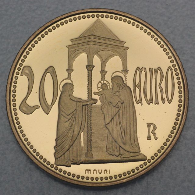 20 Euro Goldmünze San Marino 2003 Cappella degli Scrovegni von Giotto