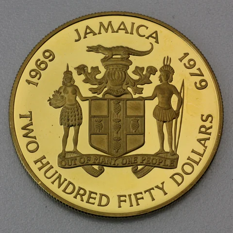 250 Dollars Goldmünze Jamaica