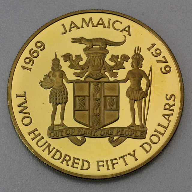 250 Dollars Goldmünze Jamaica
