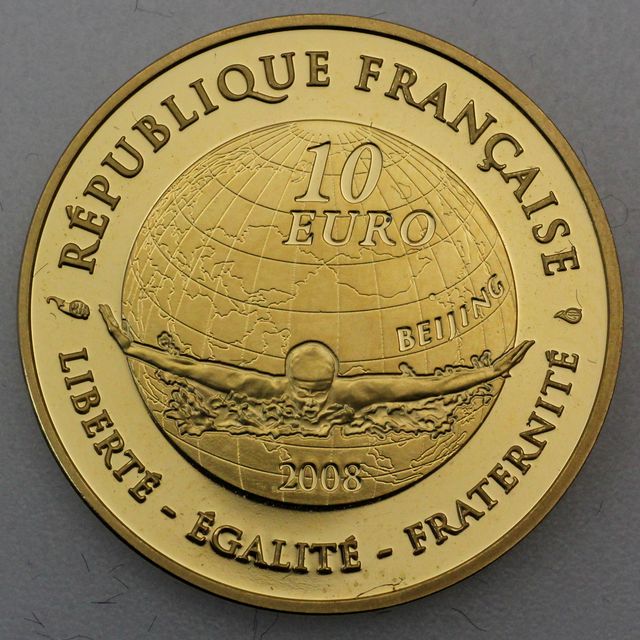 10 Euro Goldmünze Frankreich 2006 Olympische Sommerspiele in Peking 2008