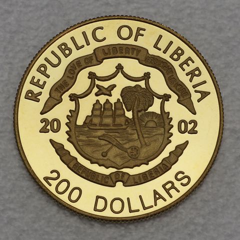 Goldmünze 200 Dollars Liberia 2002 - In Memory of Diana Princess of Wales