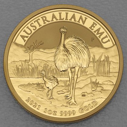 1oz Goldmünze 2021, Australian Emu