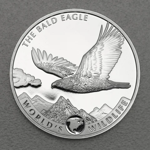 Silbermünze 1oz World's Wildlife Congo - Bald Eagle 2021