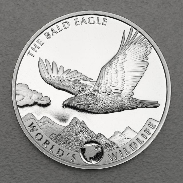 Silbermünze 1oz World&#039;s Wildlife Congo - Bald Eagle 2021