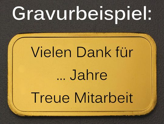 Beispiel Mitarbeiterjubiläums Barren mit Gravur