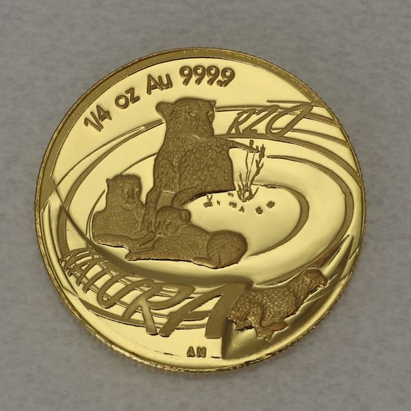 Goldmünze Südafrika Natura Serie Wildcats of Africa 2002 1/4oz Gepard Cheetah
