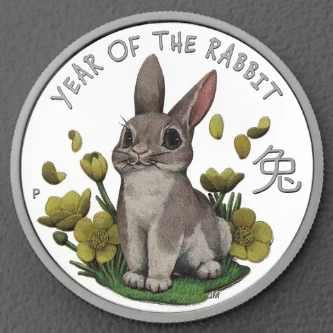 Silbermünze 1/2oz Tuvalu Baby Lunar 2023 - Hase