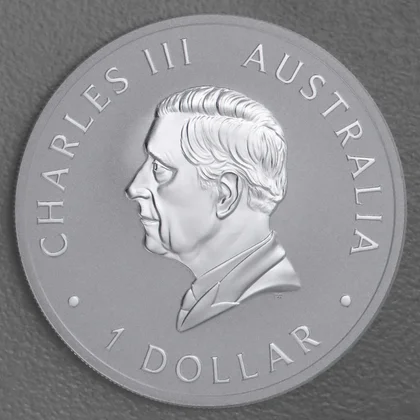 1oz Silbermünze "Australian Emu" 2024, Wertseite