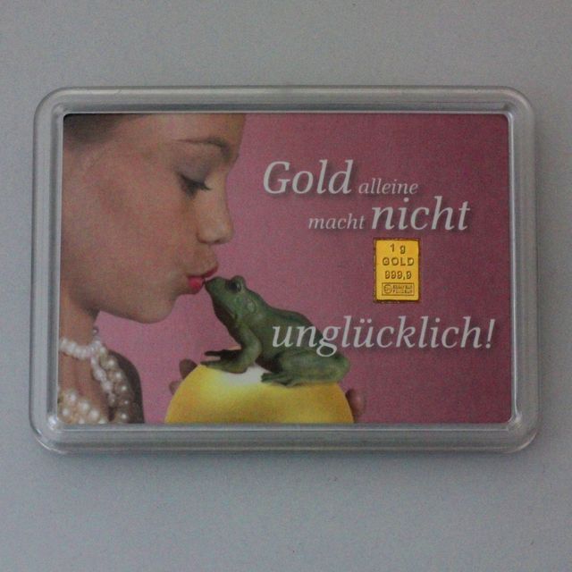 Goldbarren als Kindergeschenk