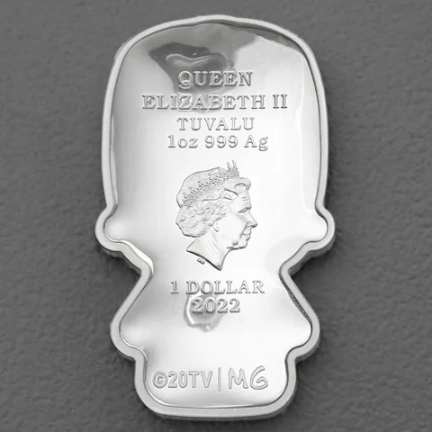 Silbermünze 1oz 2022 Homer Simpson Minted Mini Coin koloriert