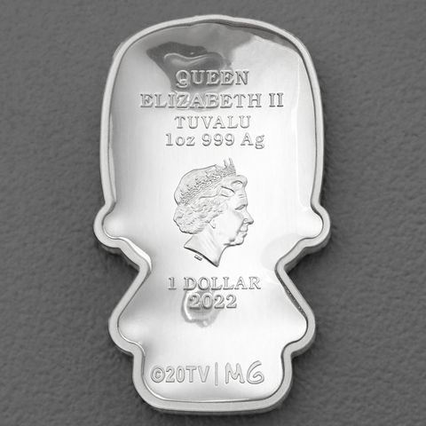 Silbermünze 1oz 2022 Homer Simpson Minted Mini Coin koloriert