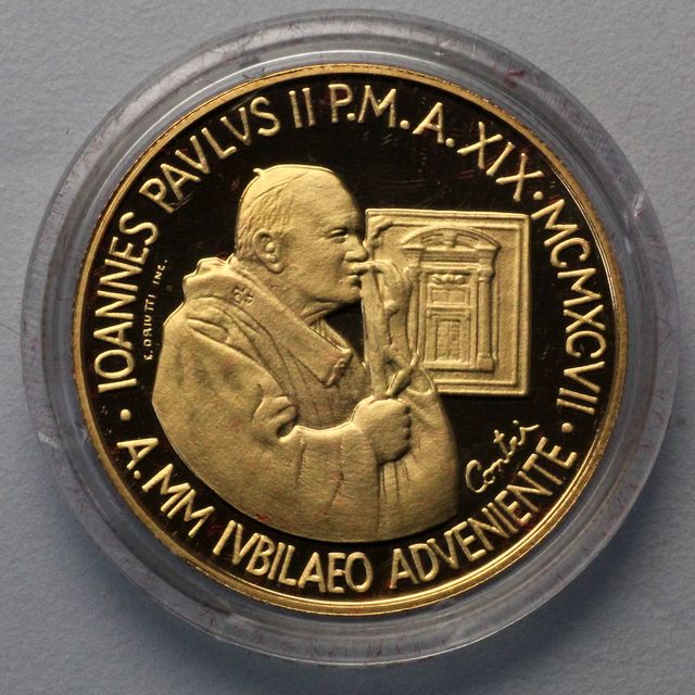 100.000 Lire Goldmünze 1997 Vatikan