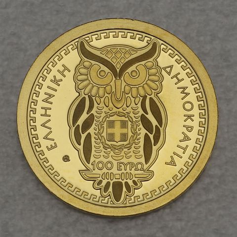Goldmünze 100 Euro Griechenland 2017 Götter des Olymp - Athena