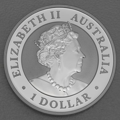 1oz Silbermünze "Australian Emu" 2022, Wertseite