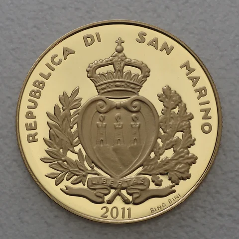 2 Scudi Goldmünze San Marino 2011 - Nativita