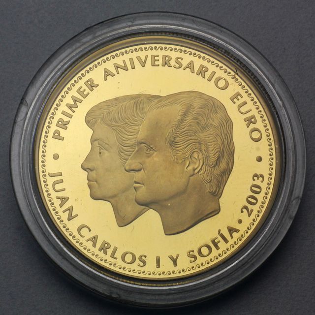 200 Euro Goldmünze Spanien 2003 Geburtstag des Euro