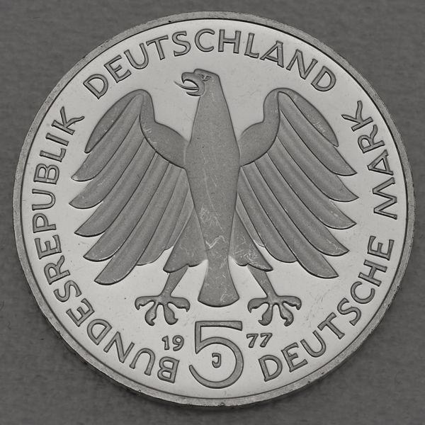 Silbermünze BRD 5 DM 1977