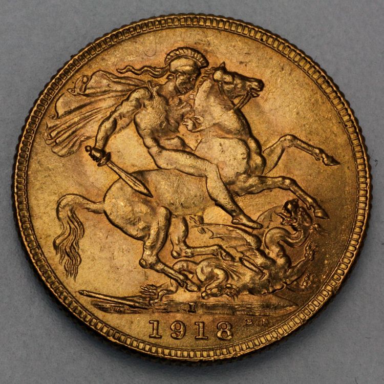 Indische Sovereign Goldmünze König Georg