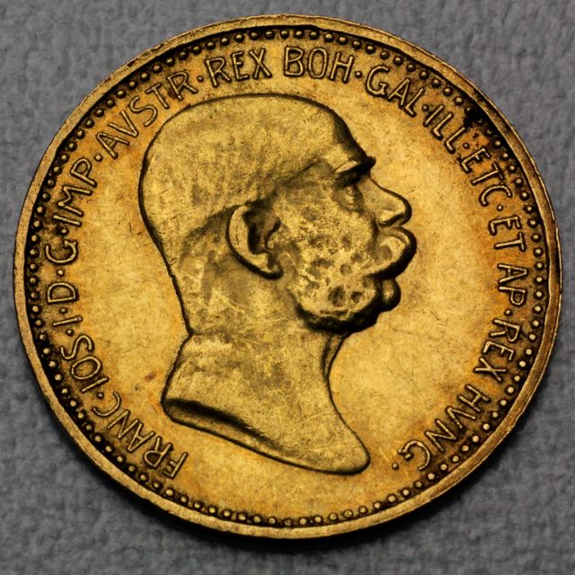 10 Kronen Goldmünze Österreich Version 1909 Marschall