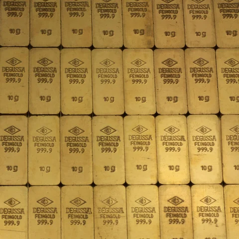 Goldbarren älterer deutscher Prägung