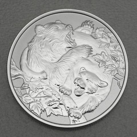 Silbermünze 1oz Niue Apex Predators 2022 - Cougar vs. Bear