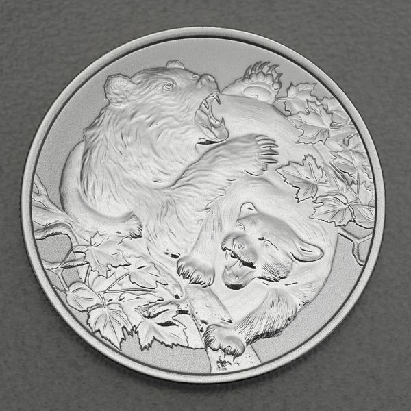 Silbermünze 1oz Niue Apex Predators 2022 - Cougar vs. Bear