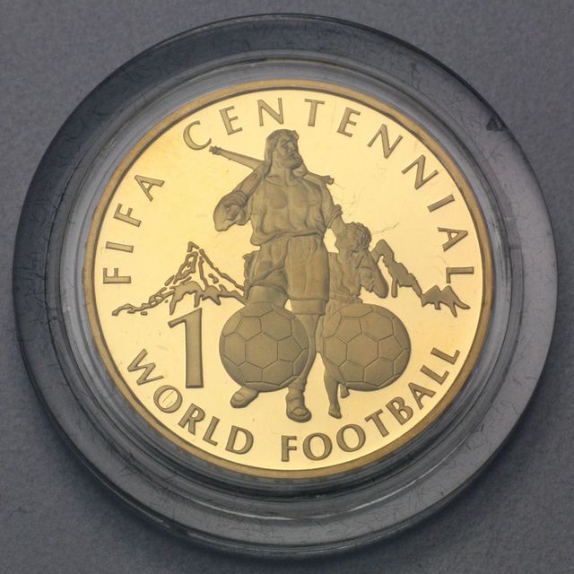 Schweizer 50 Franken Gedenkgoldmünze 2004 Fussball