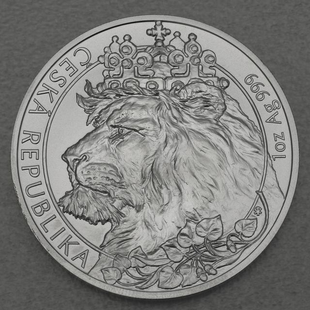 Silbermünze 1oz Niue Czech Lion - Tschechischer Löwe 2021