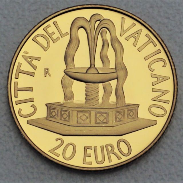 Goldmünze 20 Euro Vatikan 2005 &quot;Die Taufe