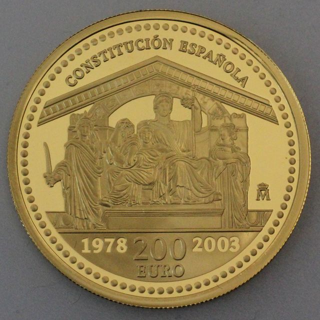 200 Euro Goldmünze Spanien 2003 - 25 Jahre Verfassung