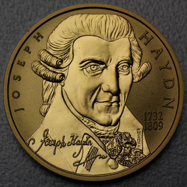 Goldmünze 50 Euro Österreich 2004 - Joseph Haydn - Große Komponisten