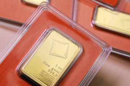 Goldbarren von Valcambi im Blister