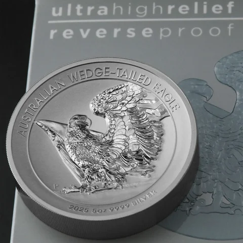 Silbermünze Wedge-tailed Eagle (Reverse PP und UHR)
