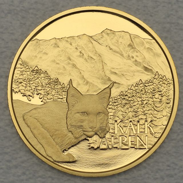 Goldmünze 50 Euro Österreich 2021 - Im tiefsten Wald - Naturschatz Alpen