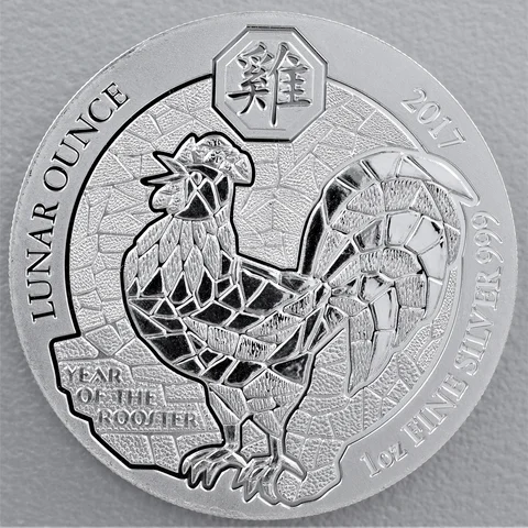 Silbermünze 1oz Lunar Ounce 2017 - Hahn / Year of the Rooster